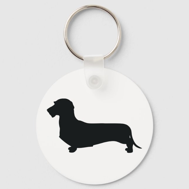 Porte-clés Porte - clé de cheveux de fil Dachshund (Recto)