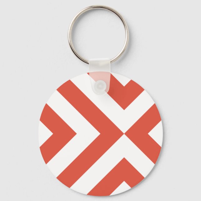 Porte-clés Porte - clé de Chevrons orange et blanc (Recto)