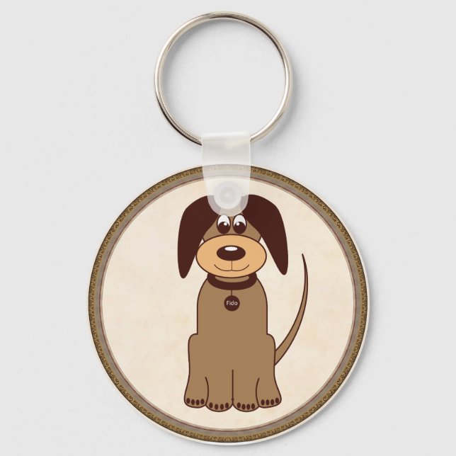 Porte-clés Porte - clé de chien Brown (Recto)