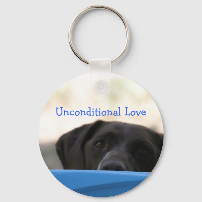 Porte-clés Porte - clé de chien d'amour inconditionnel (Recto)