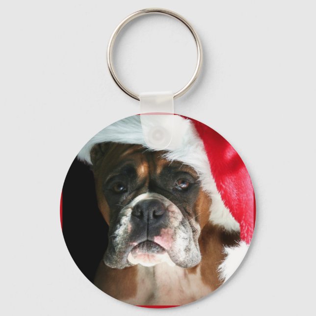 Porte-clés Porte - clé de chien de boîte de Noël (Recto)