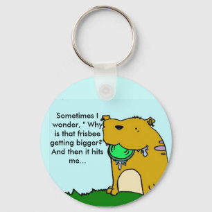 Porte-clés Porte - clé de chien de Frisbee