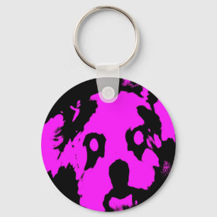 Porte-clés Porte - clé de chien noir rose