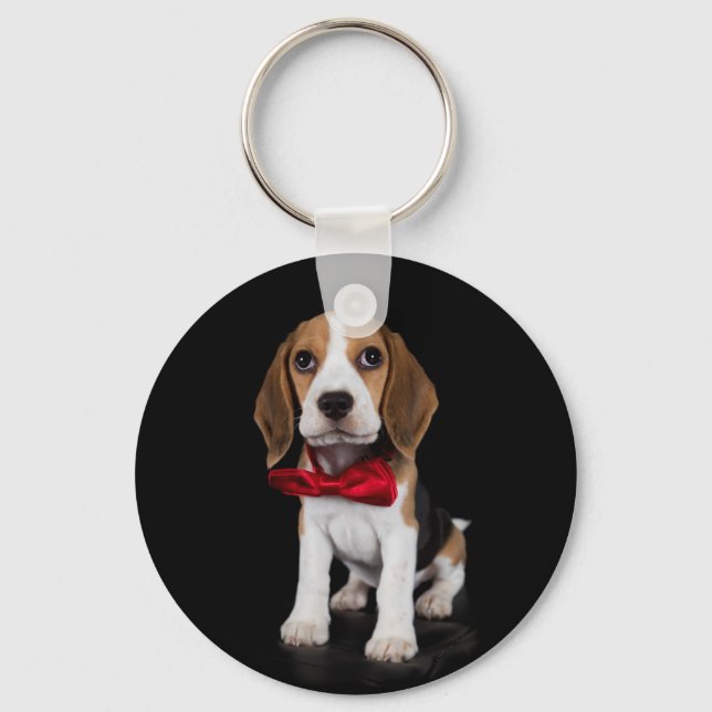 Porte-clés porte - clé de chiot beagle (Recto)