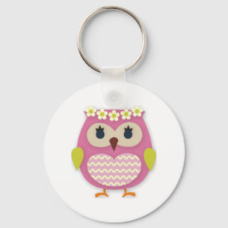 Porte-clés Porte - clé de Chouette rose