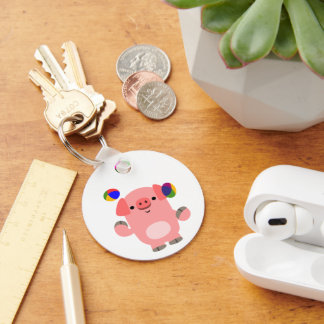 Porte-clés Porte - clé de cochon de dessin mignon
