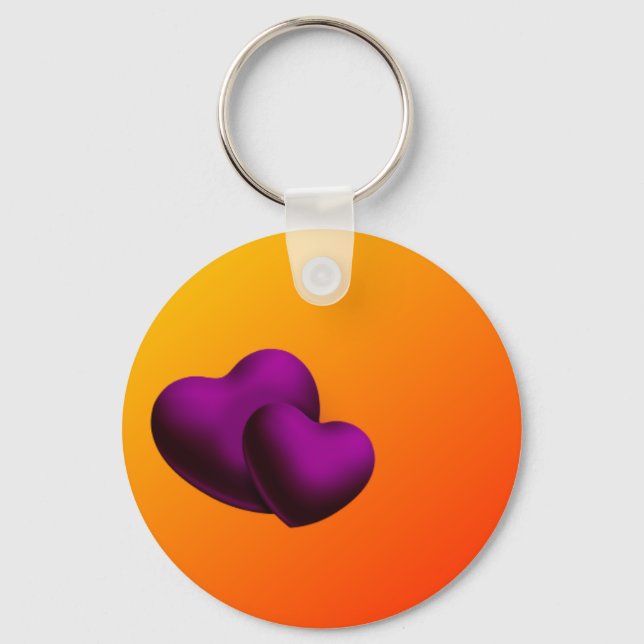 Porte-clés Porte - clé de coeur pourpre (Recto)