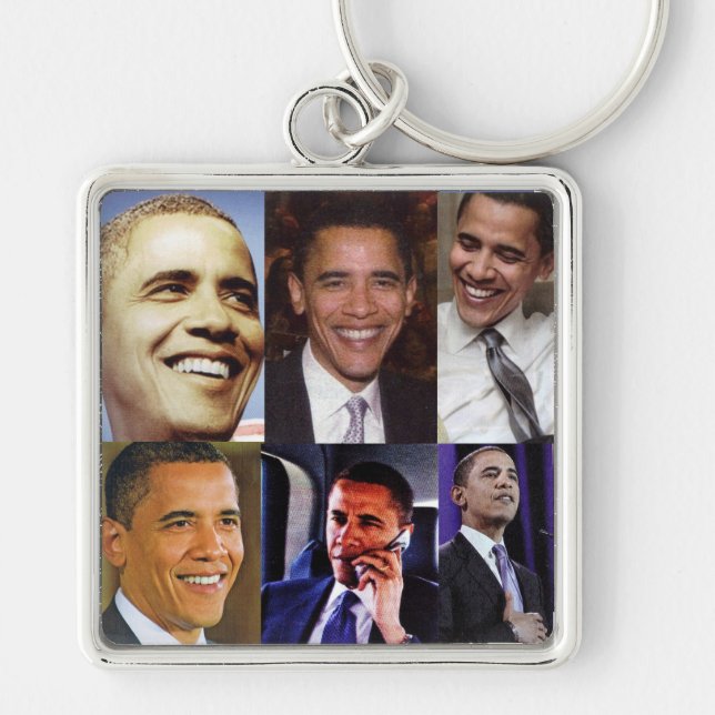 Porte-clés Porte - clé de COLLAGE de BARACK OBAMA (Devant)
