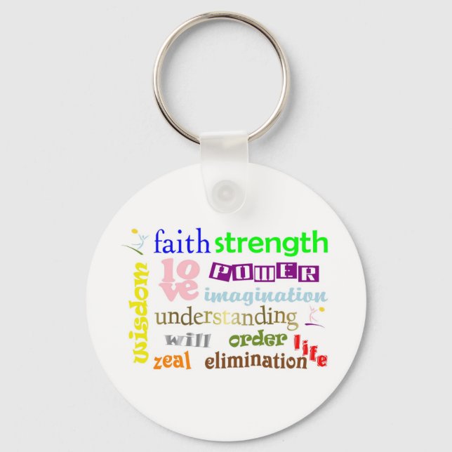 Porte-clés porte - clé de conception 12 puissances (Recto)