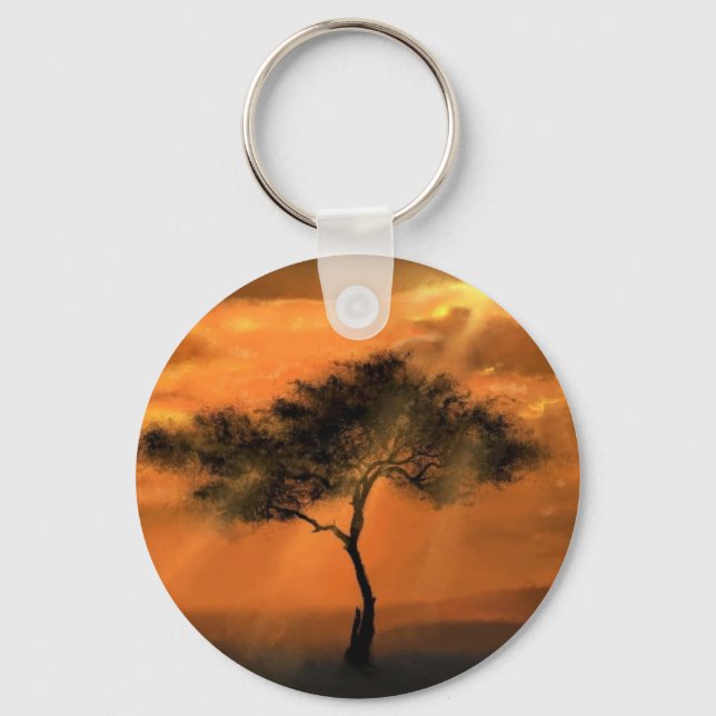 Porte-clés Porte - clé de coucher de soleil Longueï Arbre (Recto)