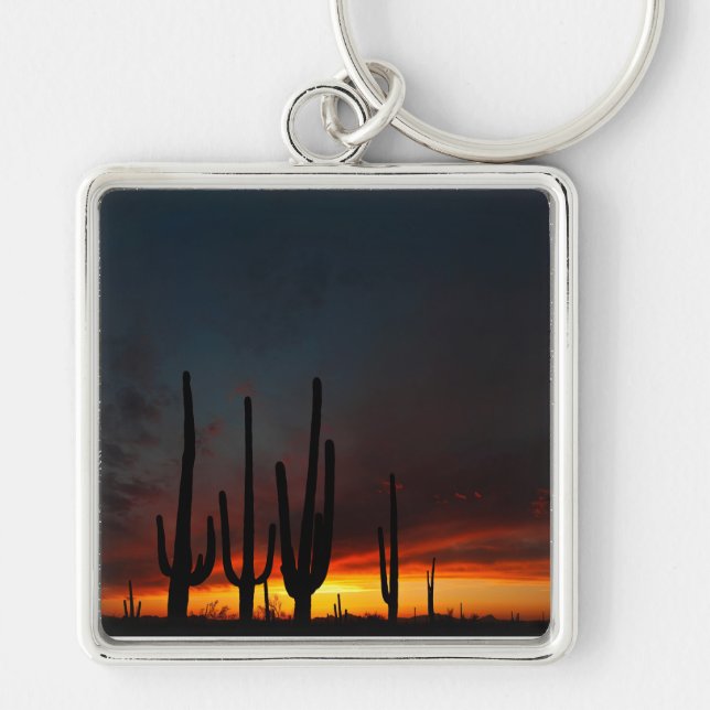 Porte-clés Porte - clé de coucher du soleil de cactus de (Devant)