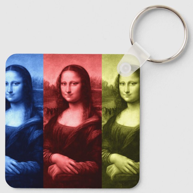 Porte-clés Porte - clé de couleurs primaires Mona Lisa (Dos)
