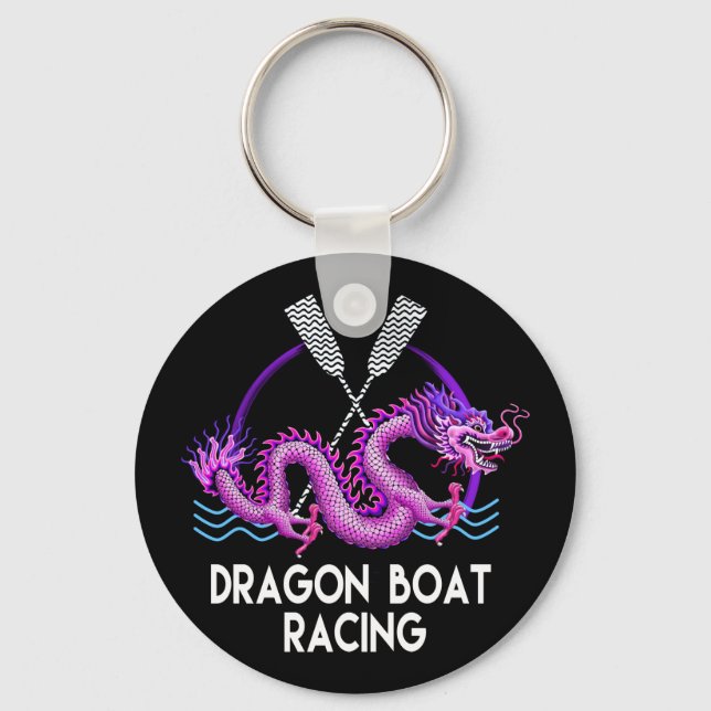 Porte-clés Porte - clé de course de bateaux Dragon Rose (Recto)