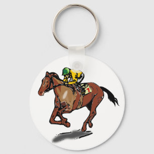 Porte-clés Porte - clé de course de chevaux