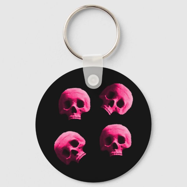 Porte-clés Porte - clé de crânes roses (Recto)