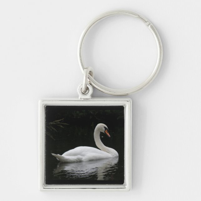 Porte-clés Porte - clé de cygne blanc gracieux (Devant)