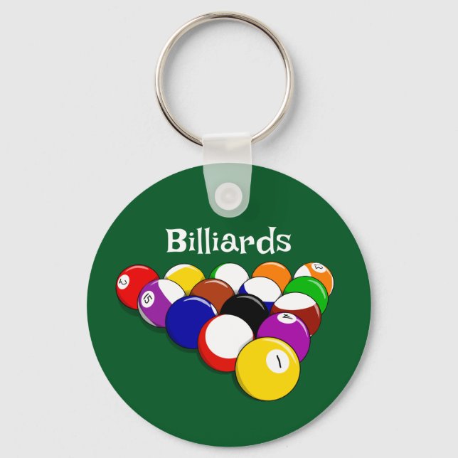 Porte-clés Porte - clé de design Billiard Balls (Recto)