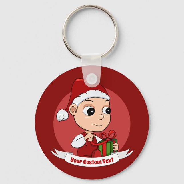 Porte-clés Porte - clé de dessin animé de Noël mignon (Recto)