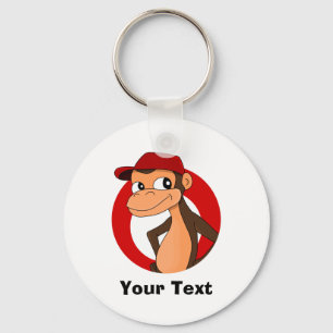Porte-clés Porte - clé de dessin animé personnalisé Chimp