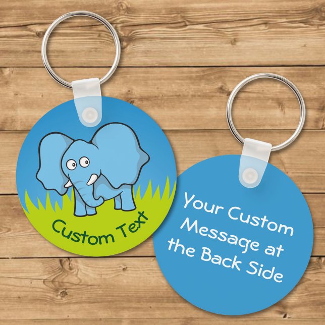 Porte-clés Porte - clé de dessin Blue Elephant (Créateur téléchargé)