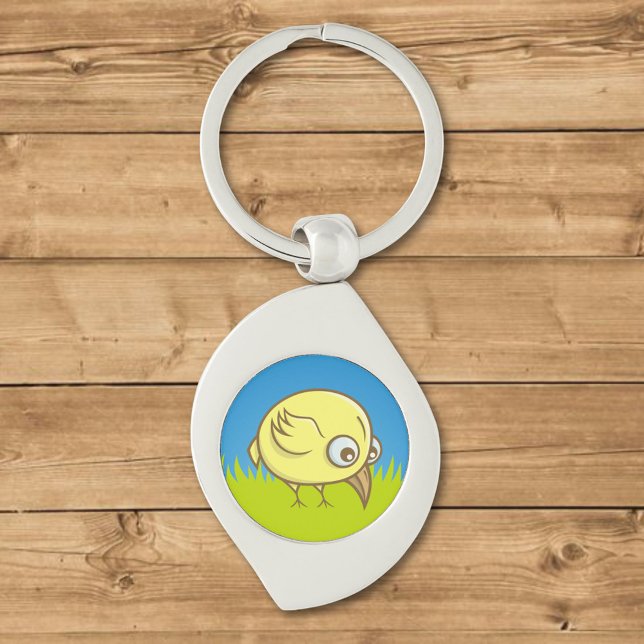 Porte-clés Porte - clé de dessin d'oiseau jaune (Créateur téléchargé)