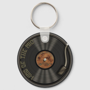 Porte-clés Porte - clé de disque vinyle de LP de karaoke