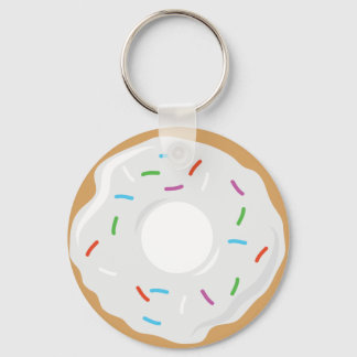 Porte-clés Porte - clé de Donut blanc crème