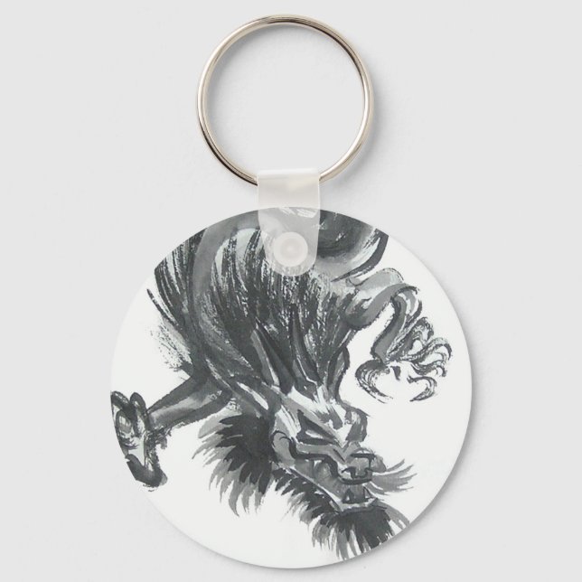 Porte-clés Porte - clé de dragon chinois Fierce (Recto)