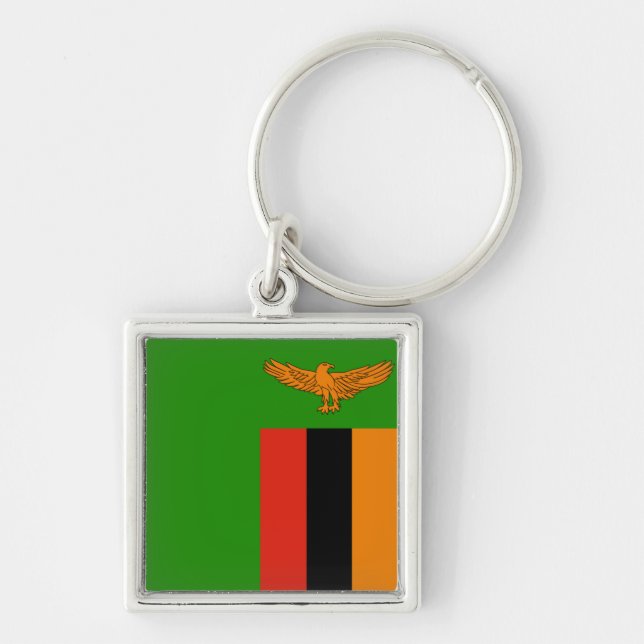 Porte-clés Porte - clé de drapeau de la Zambie (Devant)