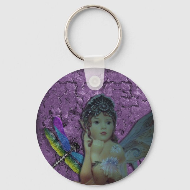 Porte-clés porte - clé de fée de libellules (Recto)