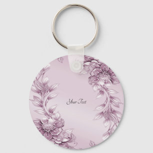 Porte-clés Porte - clé de feuillage rose