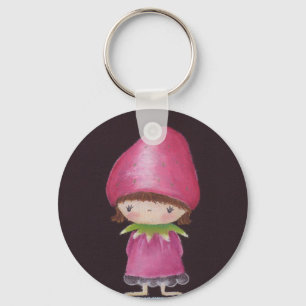 Porte-clés Porte - clé de fille de fraise