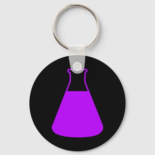 Porte-clés Porte - clé de fiole Erlenmeyer violet (Recto)