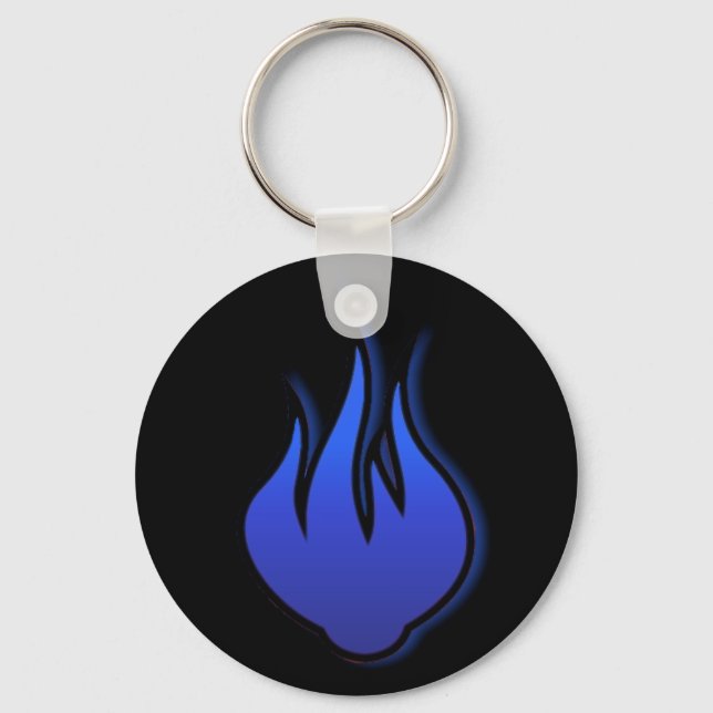 Porte-clés Porte - clé de flamme bleu HotterThanHell (Recto)