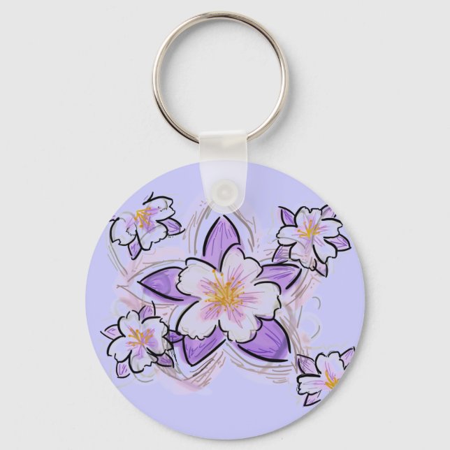 Porte-clés Porte - clé de fleur de Columbine (Recto)