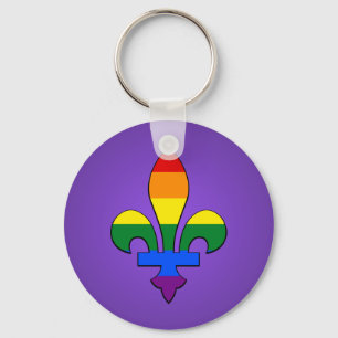 Porte-clés Porte - clé de fleur-De-lis de fierté de LGBT