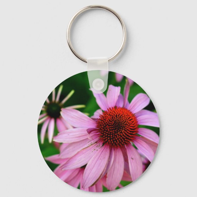 Porte-clés porte - clé de fleur echinacea (Recto)