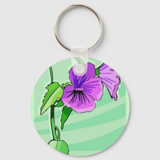 Porte-clés Porte - clé de fleurs (Recto)