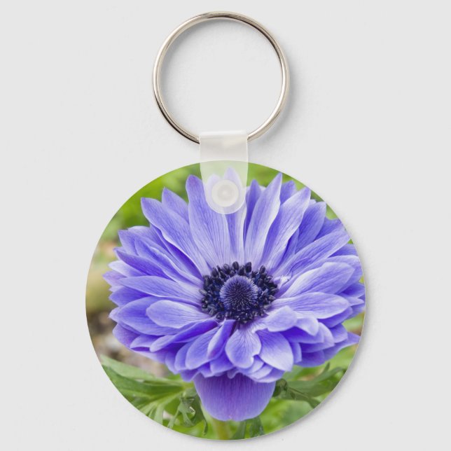 Porte-clés Porte - clé de fleurs bleu Aster (Recto)