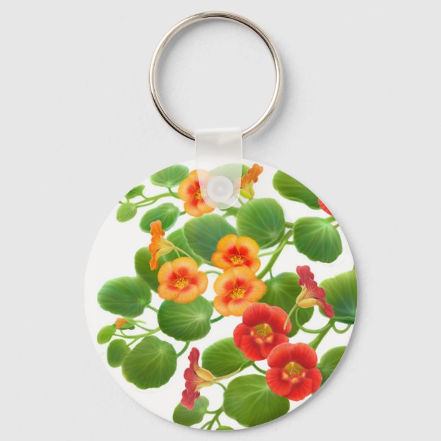 Porte-clés Porte - clé de fleurs de Nasturtium (Recto)