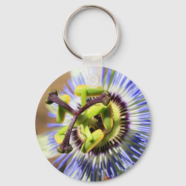 Porte-clés Porte - clé de fleurs de passion (Recto)