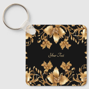 Porte-clés Porte - clé de fleurs d'or