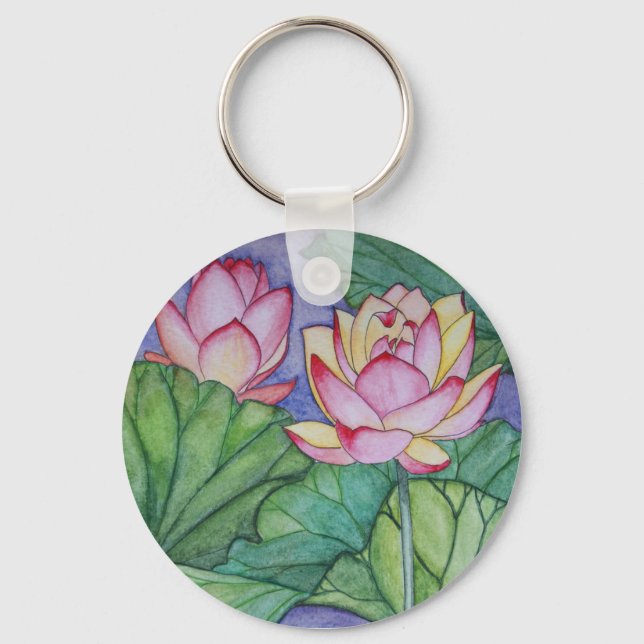 Porte-clés Porte - clé de fleurs Lotus (Recto)