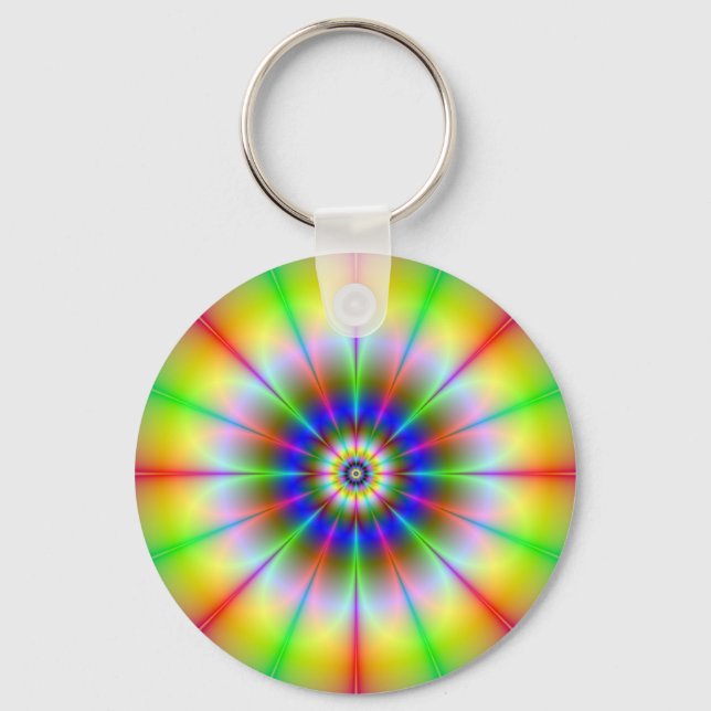 Porte-clés Porte - clé de fleurs lumineuses (Recto)