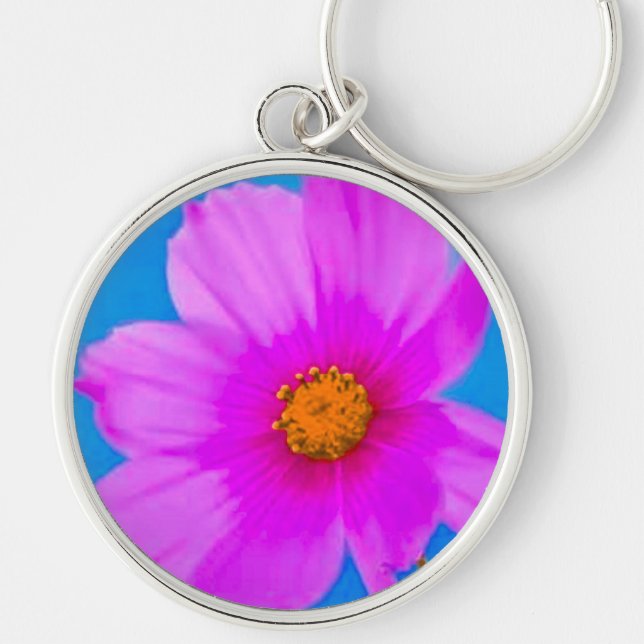 Porte-clés Porte - clé de fleurs roses (Devant)