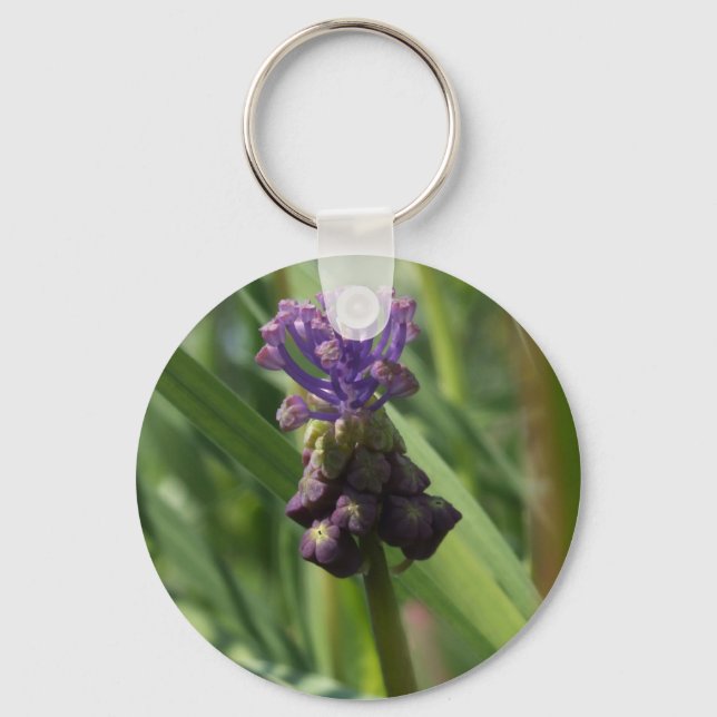 Porte-clés Porte - clé de fleurs violettes (Recto)