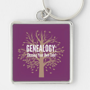 Porte-clés Porte - clé de généalogie (violet)