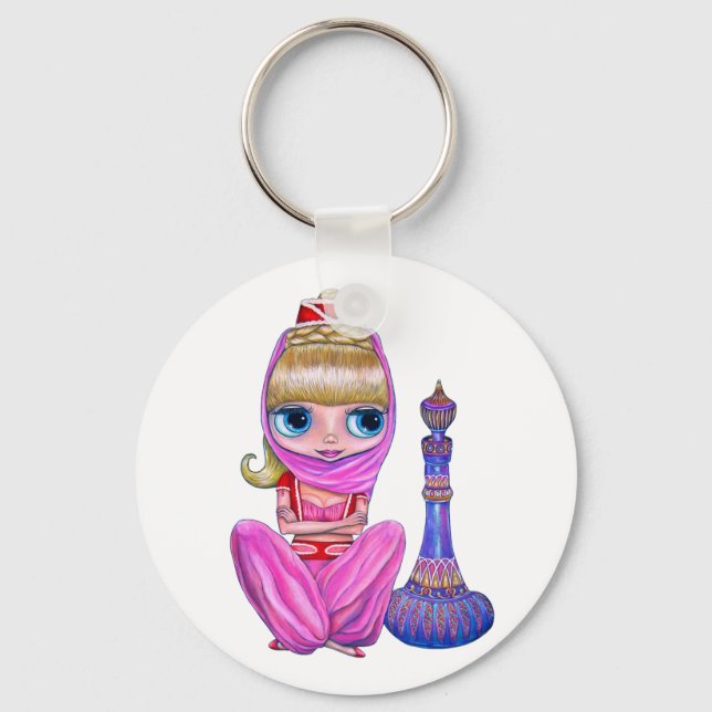 Porte-clés Porte - clé de Génie rose Lil' (Recto)