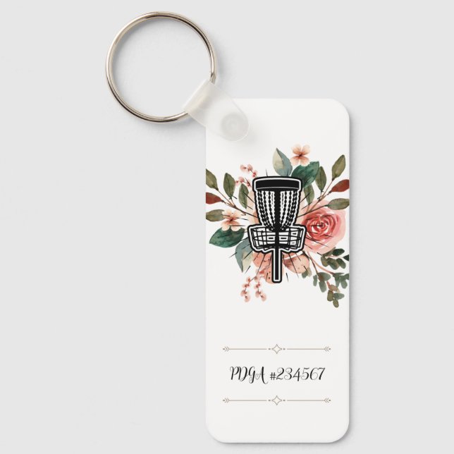 Porte-clés Porte - clé de golf de disque de numéro PDGA perso (Recto)