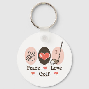 Porte-clés Porte - clé de golf Peace Love